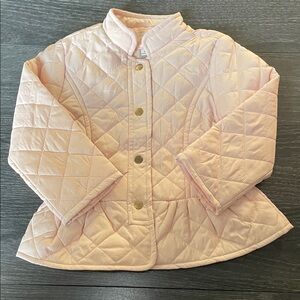 Janie and Jack Light Pink Quilted Puffer Jacket